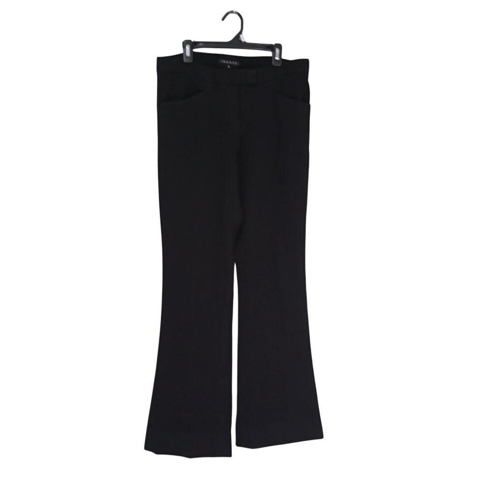 Theory Womens Black Wool Blend Tailored Trousers Size 8